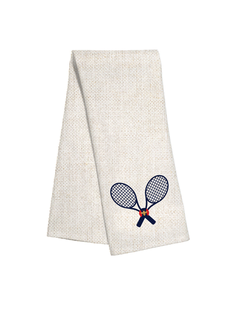 Linen Towel - Preppy Tennis