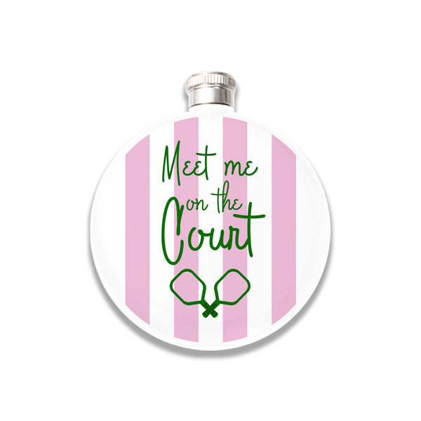 Flask Meet me on Court Pickleball Toss Designs Flask Meet me on Court Pickleball Toss Designs