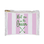 Linen Fringe Cosmetic Bag- Meet me on the Green