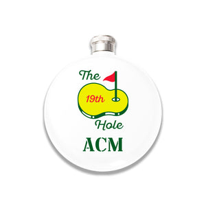 Custom Round Flask - 19th Hole