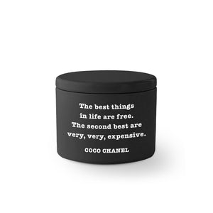 Travel Candle Black - Best Things in Life Are Free