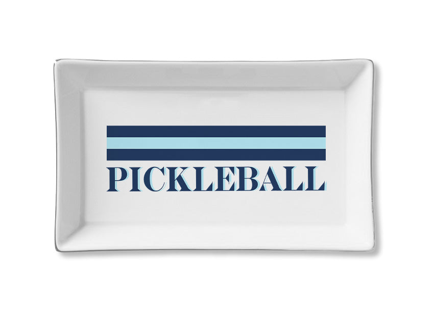 Ceramic Tray - Pickleball Stripe (Blue)