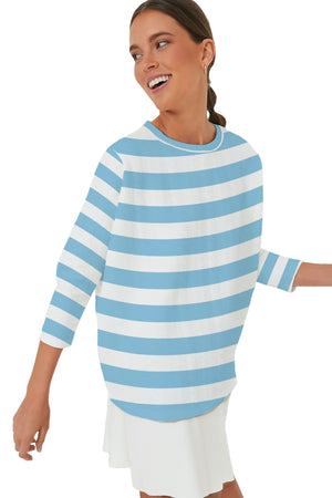 Swing Sweatshirt - Blue and White Stripe