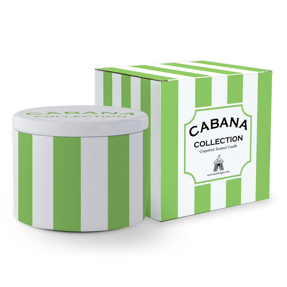 Travel Candle - Green Stripe