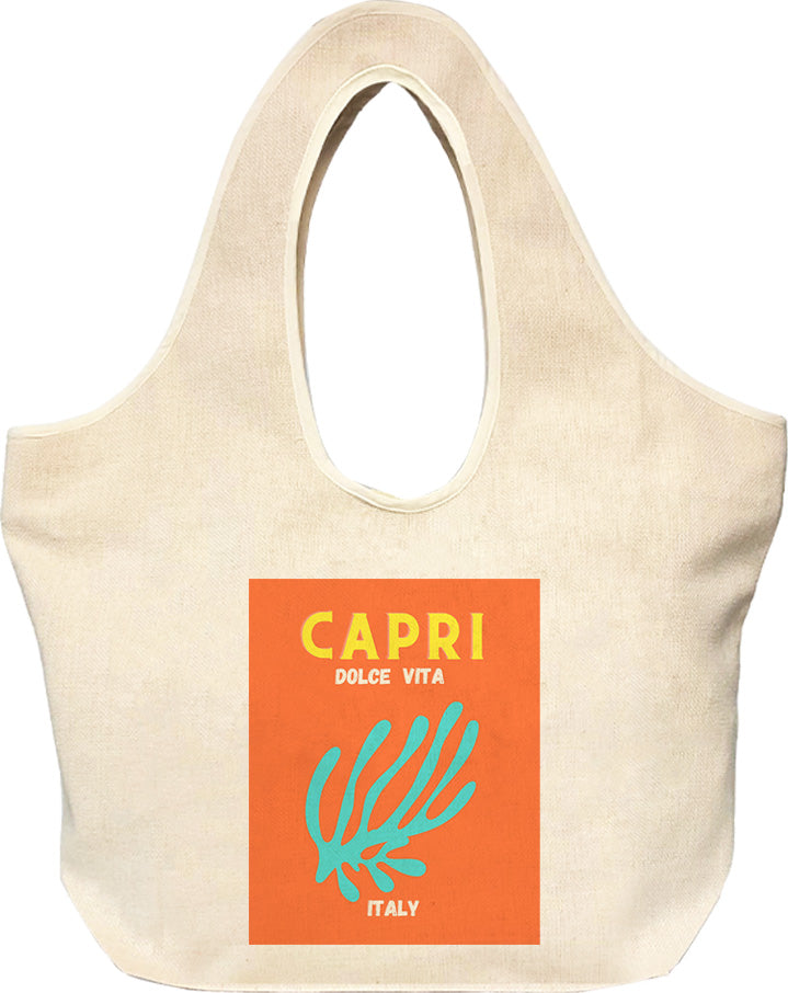 Linen Tote Bag - Capri
