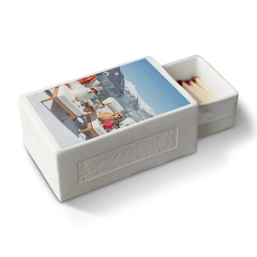 Ceramic Matchbox - Après Ski Dogs