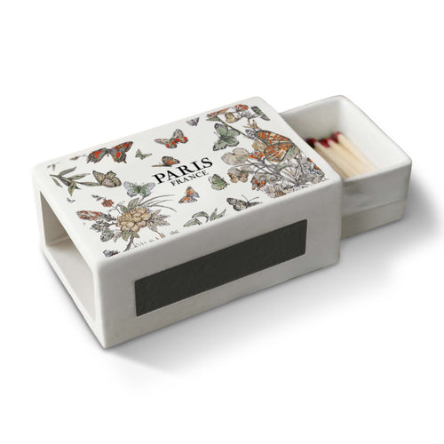 Ceramic Matchbox - Butterflies Paris France