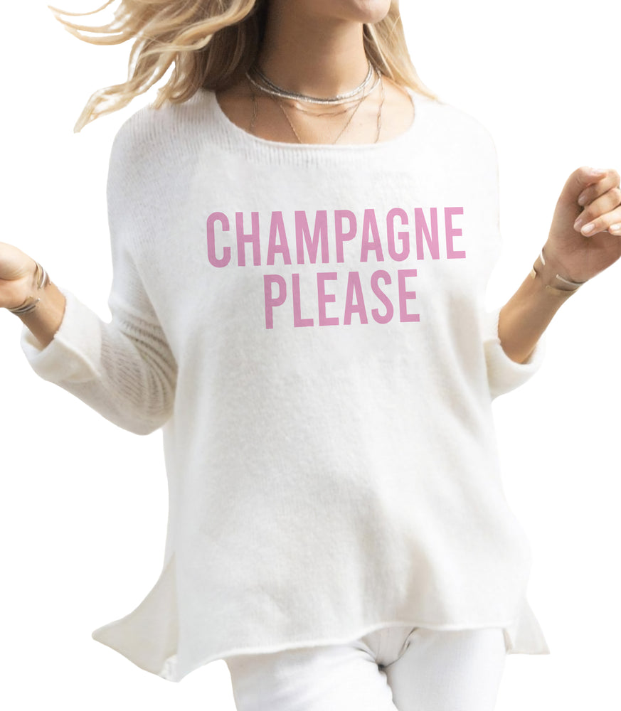Knit Sweater-Champagne Please Pink