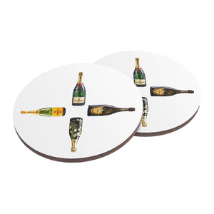 Ceramic Coasters (Set of 4) - 4 Bottles