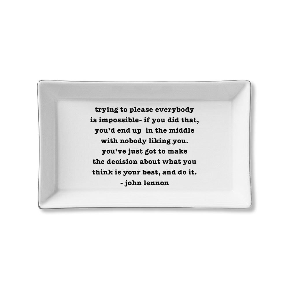Ceramic Tray - Do Your Best (John Lennon)