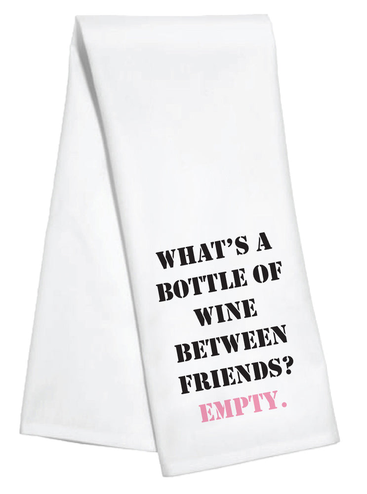 Kitchen Towel - Empty Bottle (Black/Pink)