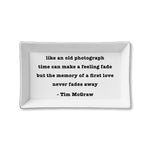Ceramic Tray - Memory of a First Love (Tim McGraw)