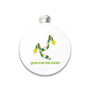 Flask (White) - Queen of the Court - Pickleball