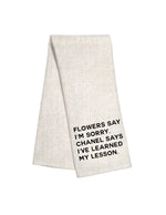 Linen Towel - Flowers Say