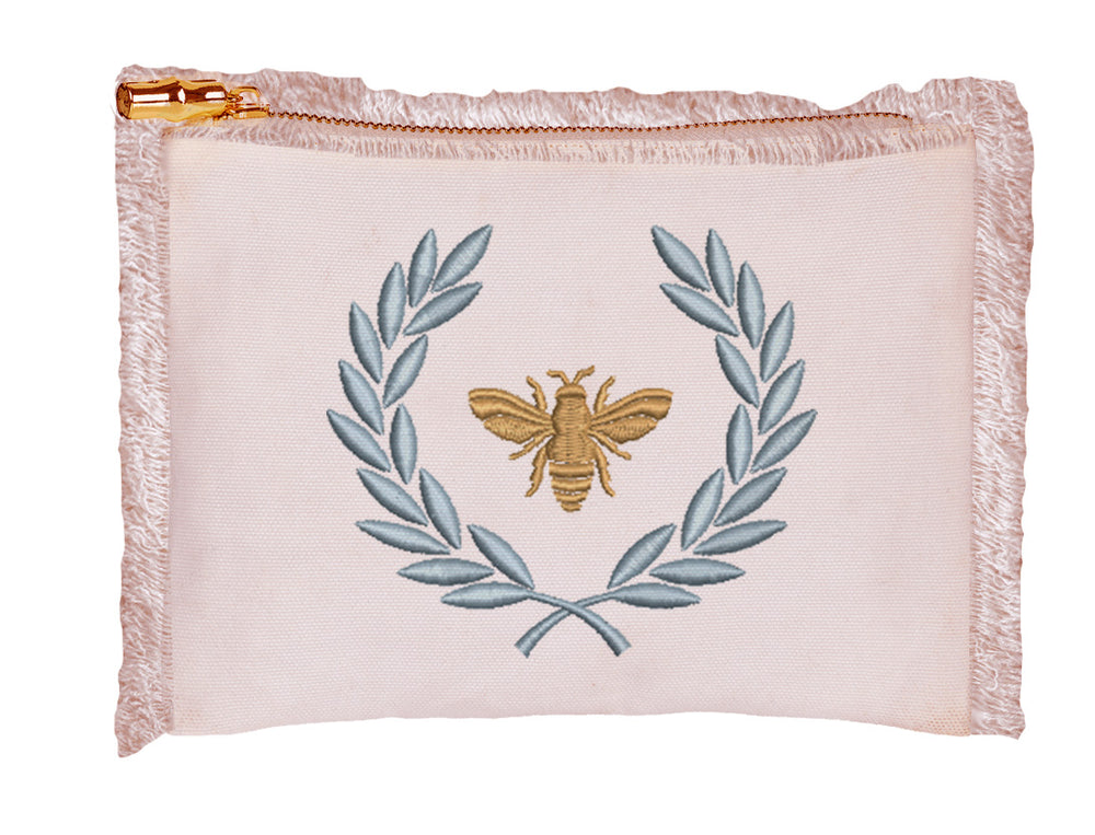 Natural Fringe Cosmetic Bag - French Bee