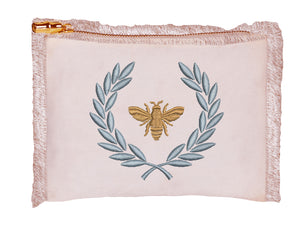 Natural Fringe Cosmetic Bag - French Bee