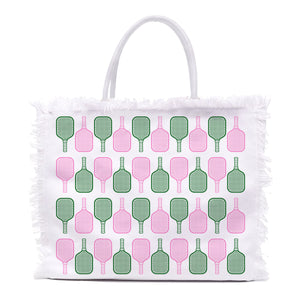 Fringe Tote Bags - Pickleball Repeat