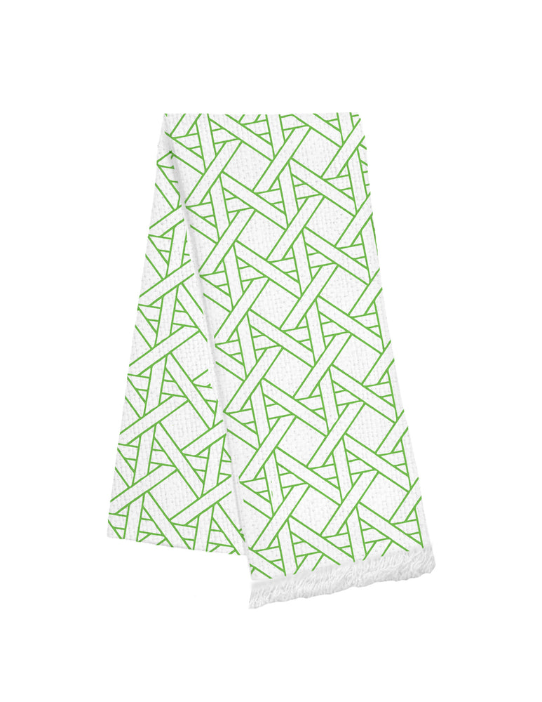 Fringe Towel - Green Cane