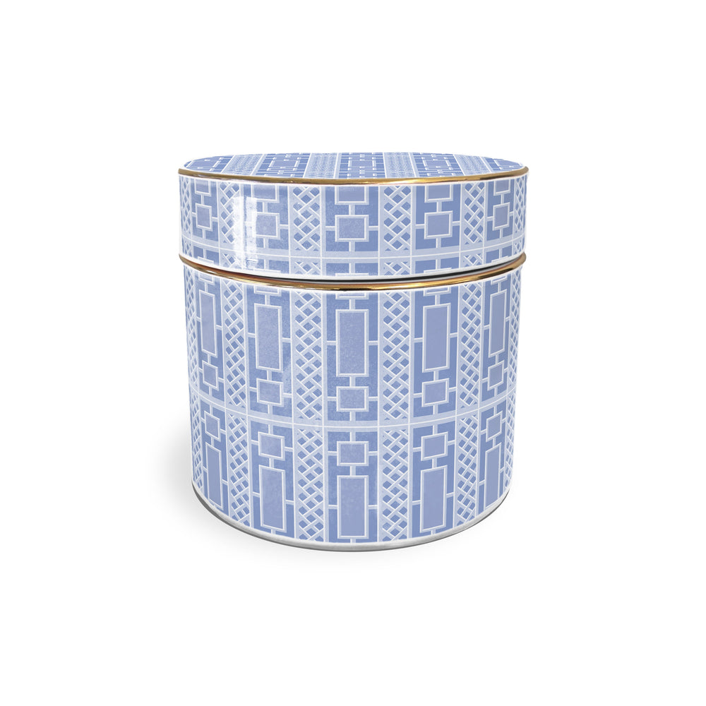 Ceramic Jars - Blue Trellis