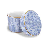 Ceramic Jars - Blue Trellis