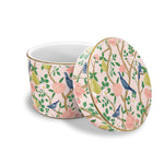 Ceramic Jars - Pink Garden Birds
