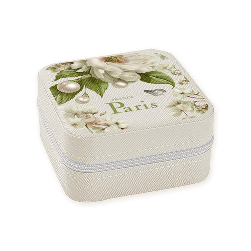 Travel Jewelry Box - Green Pearls Paris France