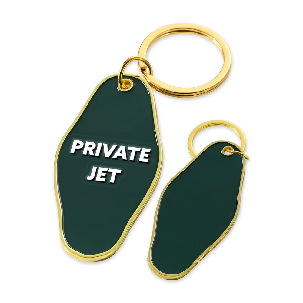 Keychain Green - Private Jet