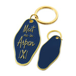 Keychain Navy - Meet Me in Aspen Skiing