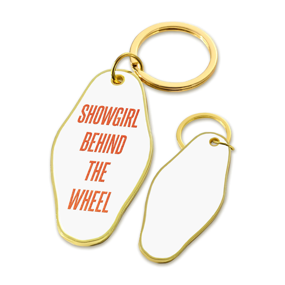 Keychain White - Showgirl Behind the Wheel - Taylor Swift