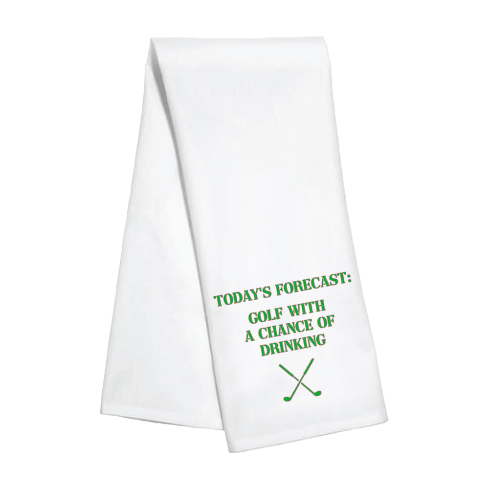 Kitchen Towel - Forecast: Golf with Drinking