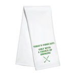 Kitchen Towel - Forecast: Golf with Drinking