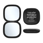 LED Compact Mirror Black - I Cry A Lot - Taylor Swift