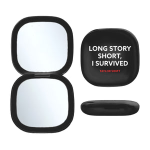 LED Compact Mirror Black - Long Story Short, I survived - Taylor Swift