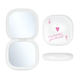 LED Compact Mirror - Luckiest Girl