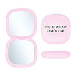 LED Compact Mirror Pink - Put it on My Dad's Tab