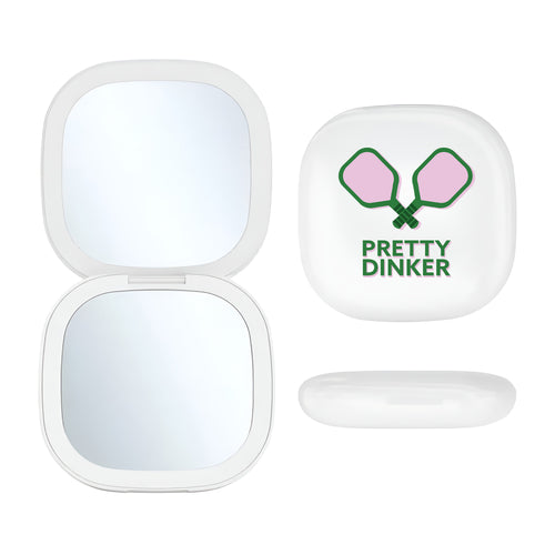 Led Compact Mirror White - Pretty Dinker