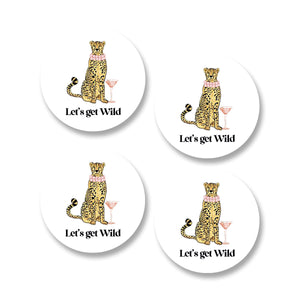 Ceramic Coasters (Set of 4) - Let's Get Wild