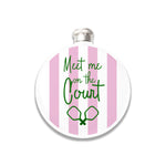 Flask (White) - Meet Me on the Court - Pickleball