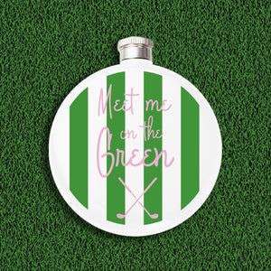 Flask (White) - Meet Me on the Green - Golf