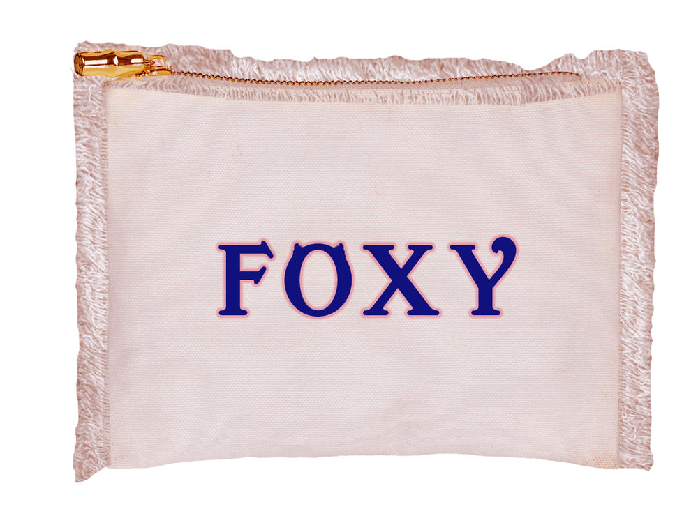 Natural Fringe Cosmetic Bag - FOXY