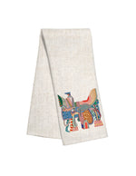 Linen Towel - Orange Equestrian