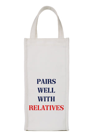 Wine Bag - Pairs Well (Navy & Red)