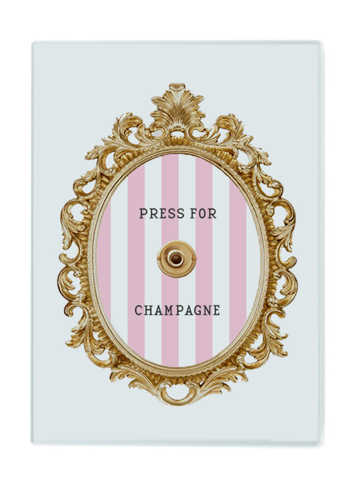 Decorative Cutting Board/Wall Art - Press For Champagne Stripe