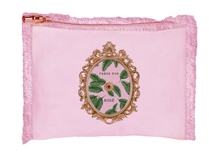 Pink Fringe Cosmetic Bag - Press for Rosé