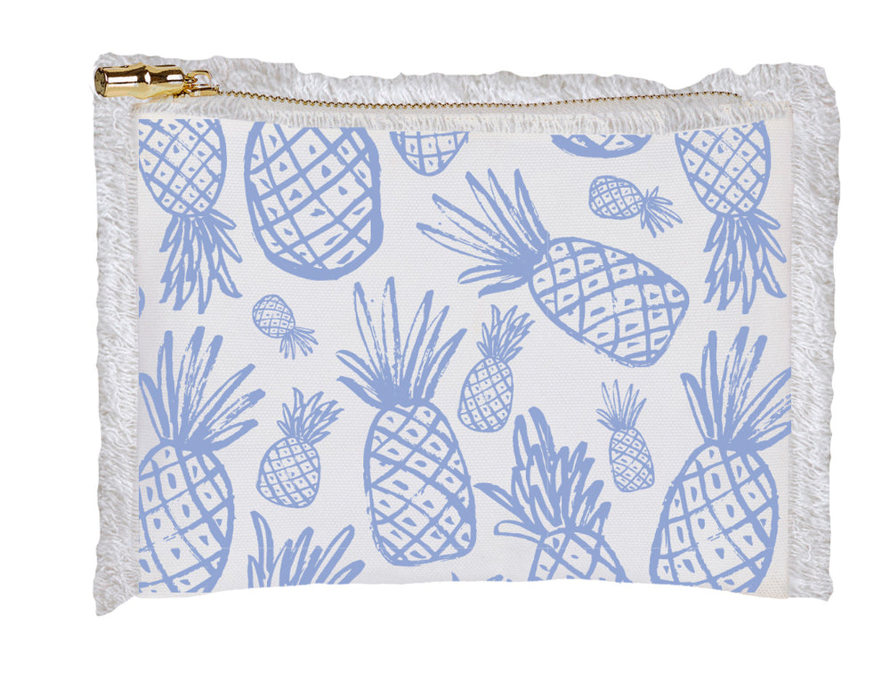 Linen Fringe Cosmetic Bag - Pineapple