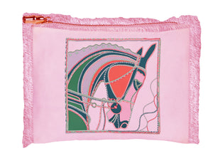 Pink Fringe Cosmetic Bag - Pink Equestrian