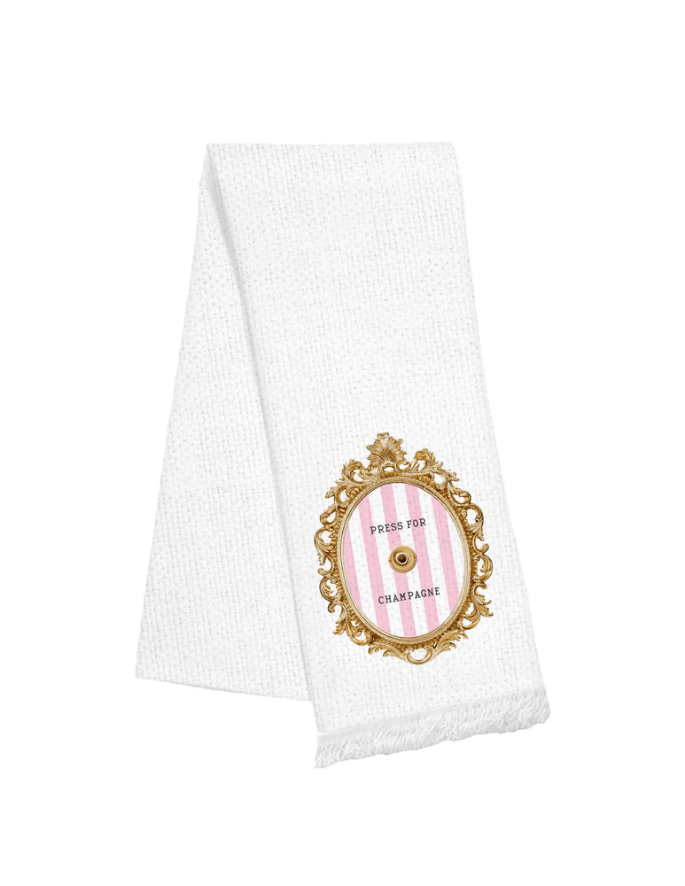 Fringe Towel - Press for Champagne Stripe