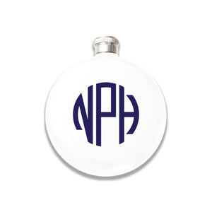 Custom Round Flask - Monogram