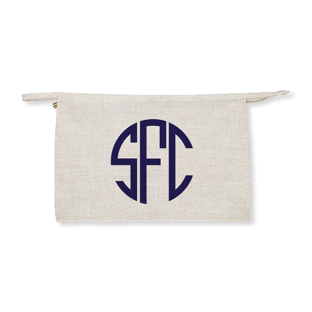 Custom Linen Jumbo Traveler - Monogram