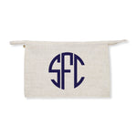 Custom Linen Jumbo Traveler - Monogram